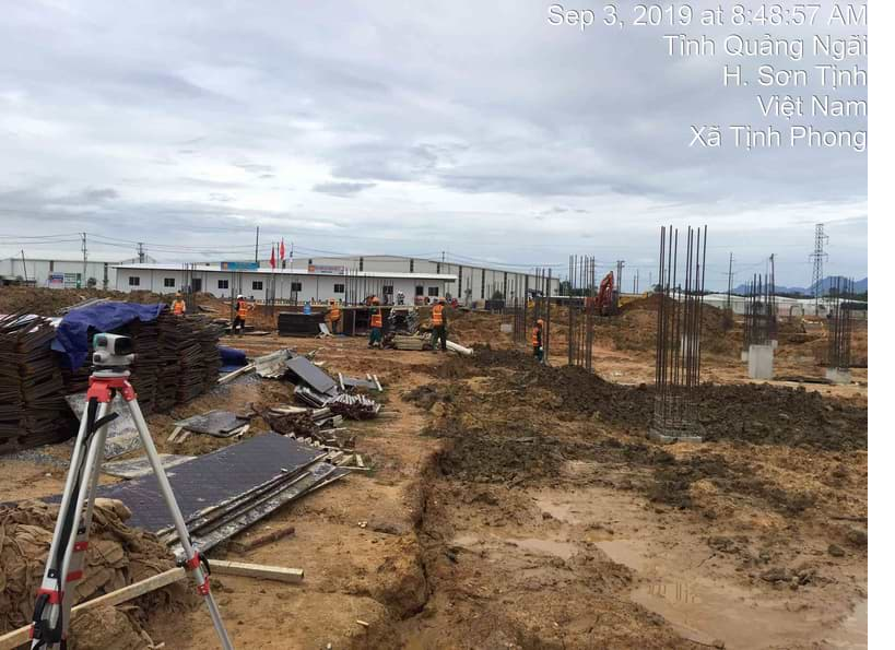 Cập nhật tiến độ công trình Mahang – Dung Quất ngày 03/09/2019