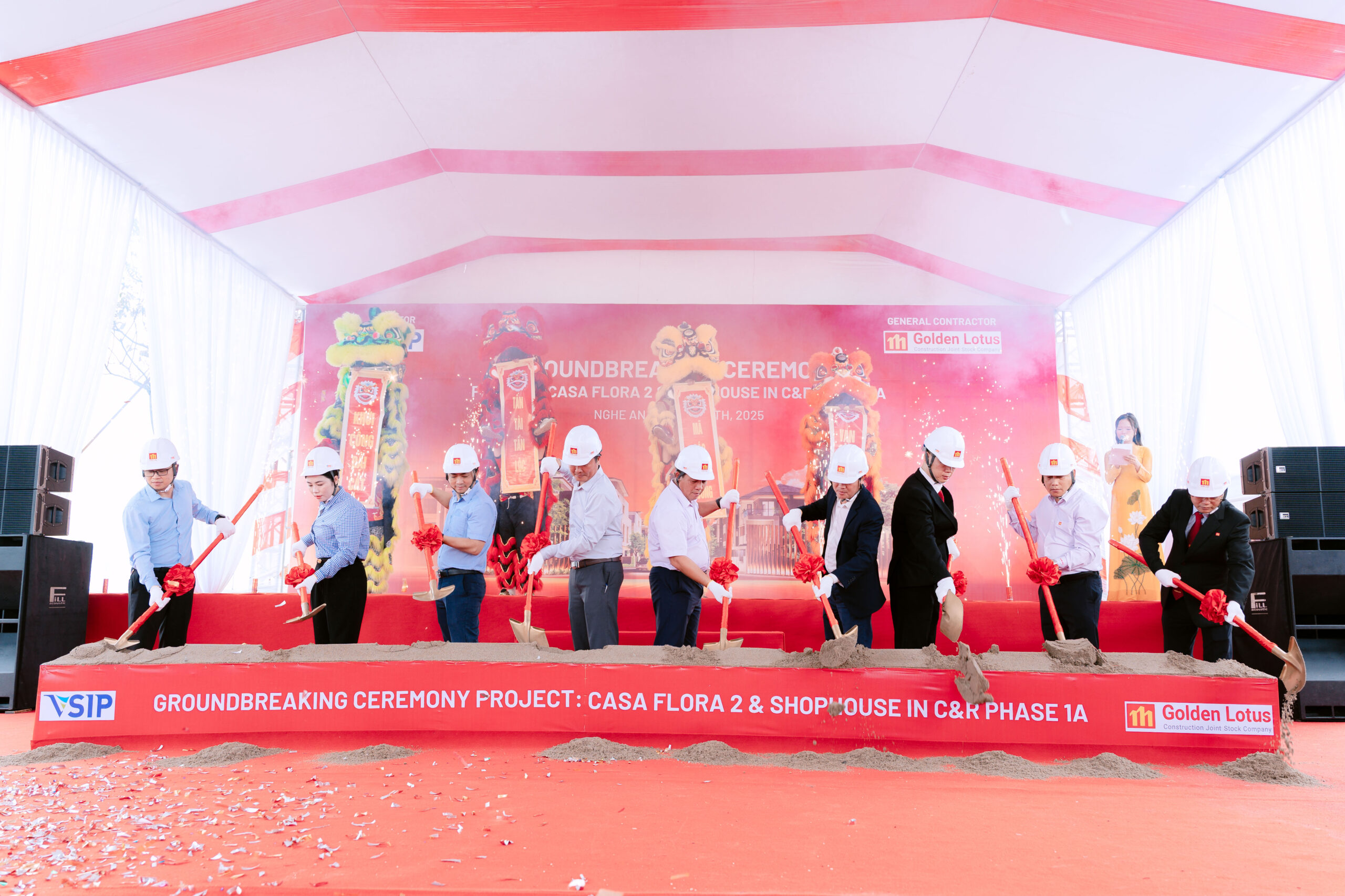 Golden Lotus Construction chính thức động thổ dự án Casa Flora 2 & Shophouse tại VSIP Nghệ An