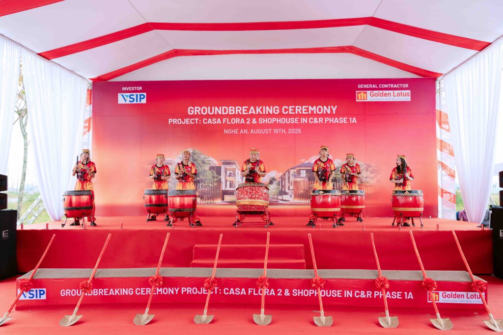 Golden Lotus Construction chính thức động thổ dự án Casa Flora 2 & Shophouse tại VSIP Nghệ An