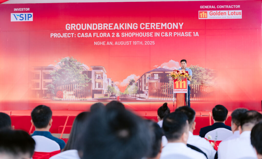 Golden Lotus Construction chính thức động thổ dự án Casa Flora 2 & Shophouse tại VSIP Nghệ An