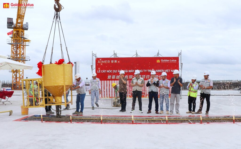 LỄ CẤT NÓC DỰ ÁN NHÀ MÁY AIMER VIỆT NAM
