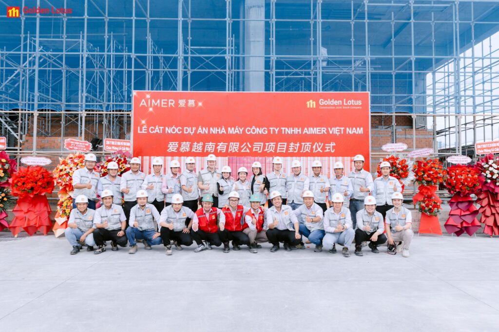 LỄ CẤT NÓC DỰ ÁN NHÀ MÁY AIMER VIỆT NAM