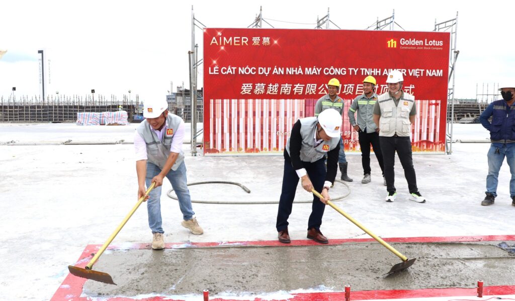 LỄ CẤT NÓC DỰ ÁN NHÀ MÁY AIMER VIỆT NAM