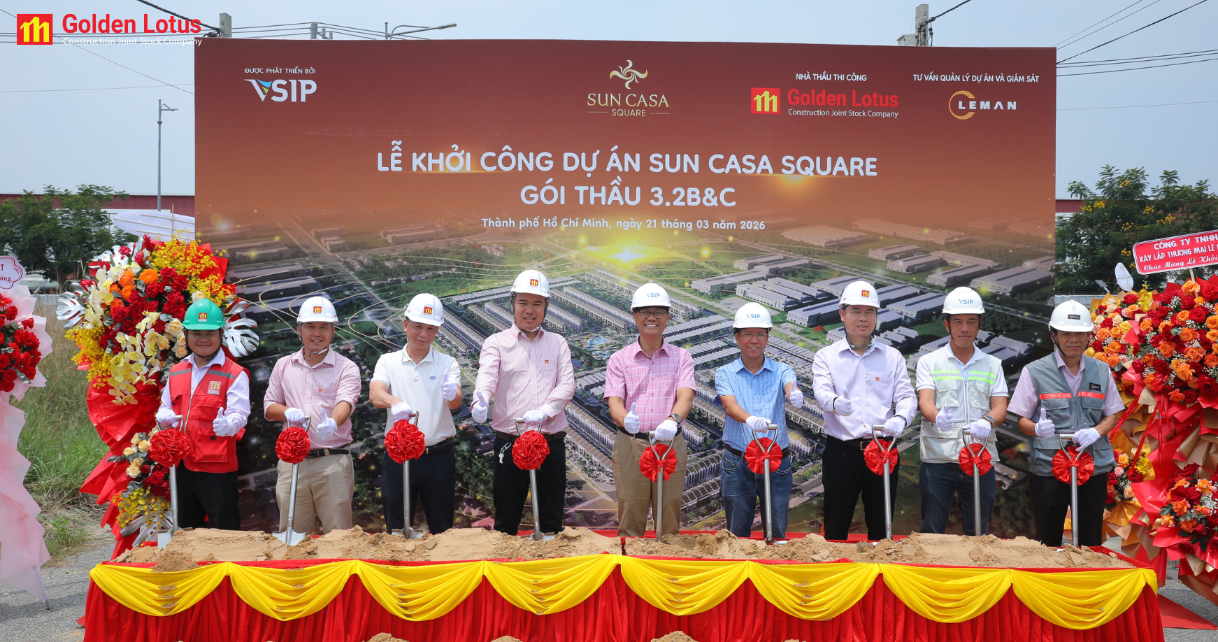Golden Lotus Construction chính thức khởi công Dự án Sun Casa Square - Gói thầu 3.2B&C