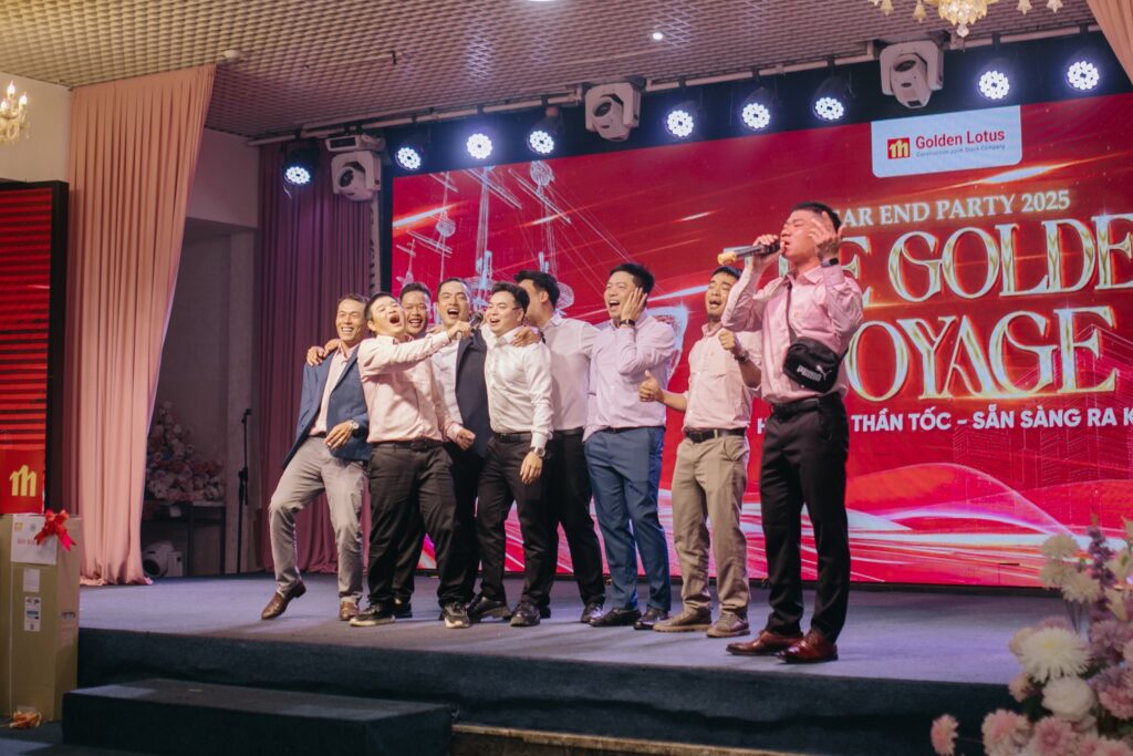 Golden Lotus Construction tổ chức đêm Year End Party 2025 ấm áp tại Nghệ An