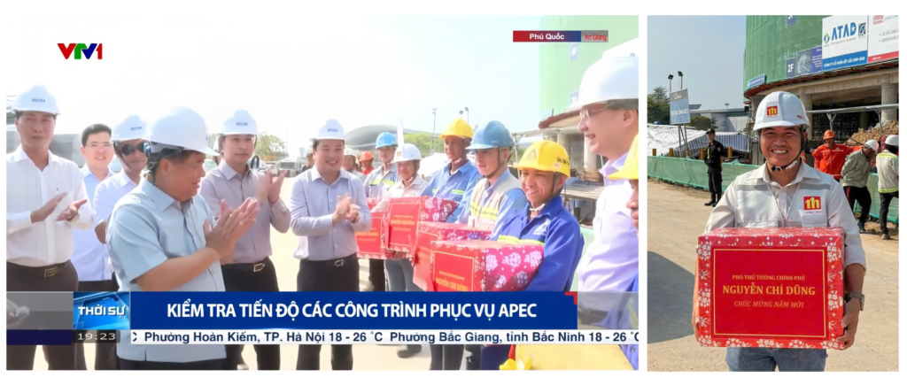 Golden Lotus Construction được Phó Thủ tướng Chính phủ thăm, chúc Tết và biểu dương tại đại công trường APEC 2027 Phú Quốc