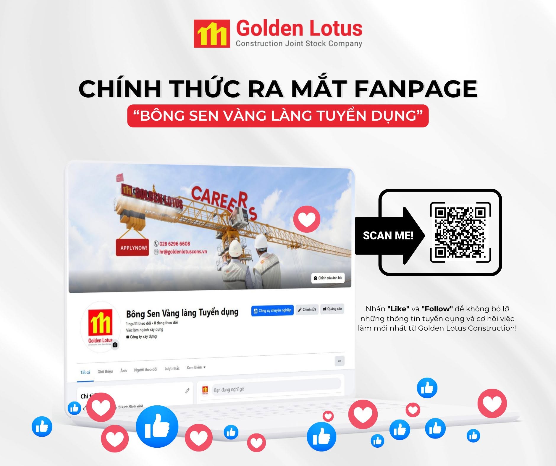 CHÍNH THỨC LÊN SÓNG FANPAGE TUYỂN DỤNG