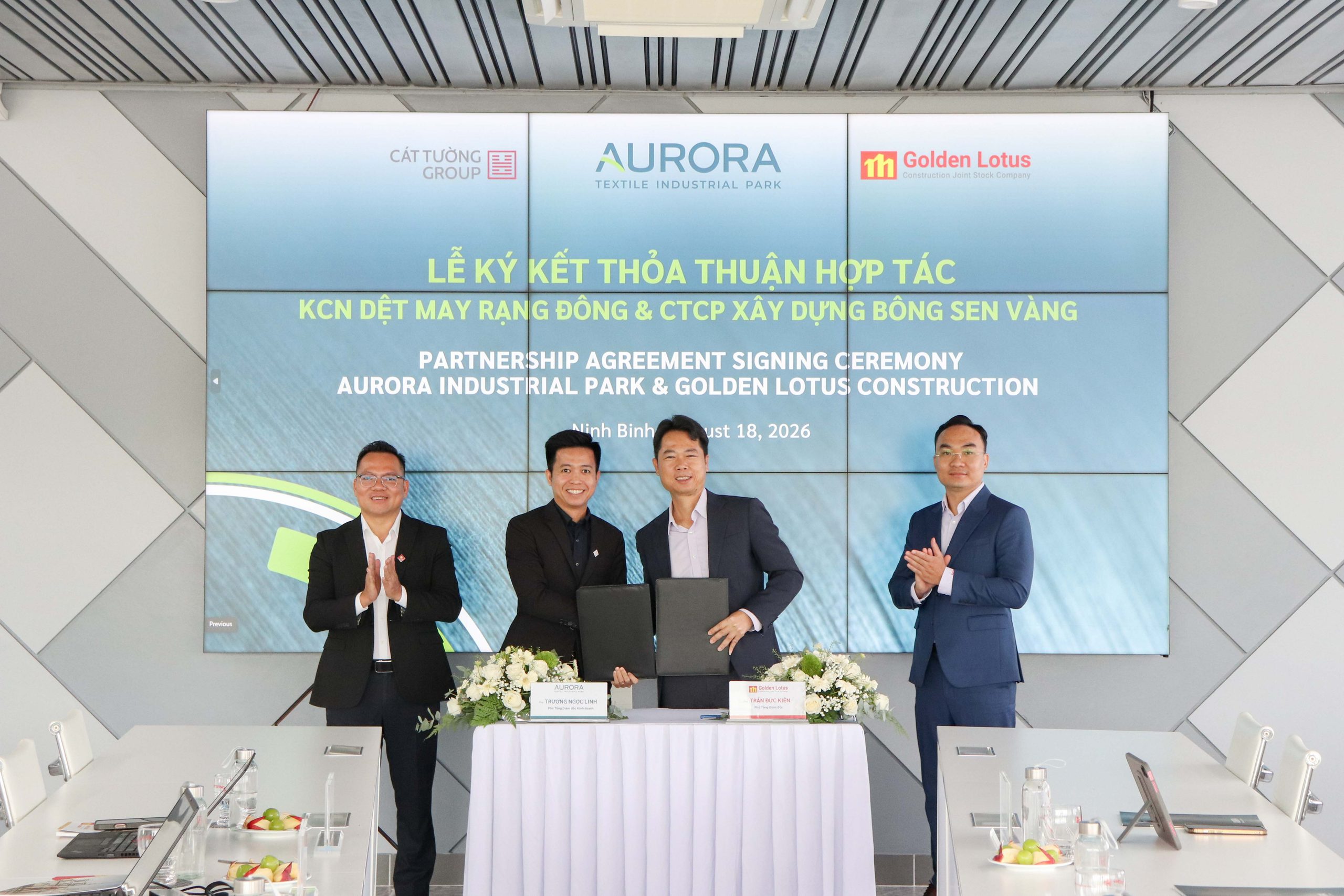 Golden Lotus Construction và Aurora IP ký kết hợp tác chiến lược, tăng cường giải pháp hỗ trợ nhà đầu tư
